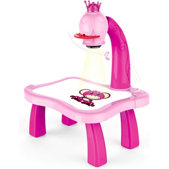 FahionswanAE Child Learning Desk With Smart Projector Kids Painting Table Toy With Light Music Children Educational Tool Drawing Table(Pink) FahionswanAE Child Learning Desk With Smart Projector Kids Painting Table Toy With Light Music Children Educational Tool Drawing Table(Pink)