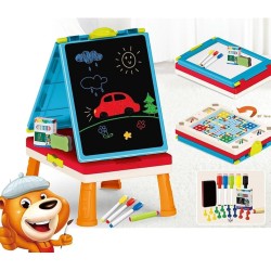 Fantastic-Kids-Toys 31 Piece Double Sided Drawing Board, Writing and Art Accessories, Talented Artist for Kids, Keeps Your Child Busy with Hours of Creative Play, Encourages Imaginative Skills (Blue)