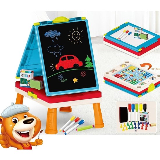 Fantastic-Kids-Toys 31 Piece Double Sided Drawing Board, Writing and Art Accessories, Talented Artist for Kids, Keeps Your Child Busy with Hours of Creative Play, Encourages Imaginative Skills (Blue) Fantastic-Kids-Toys 31 Piece Double Sided Drawing Board, Writing and Art Accessories, Talented Artist for Kids, Keeps Your Child Busy with Hours of Creative Play, Encourages Imaginative Skills (Blue)