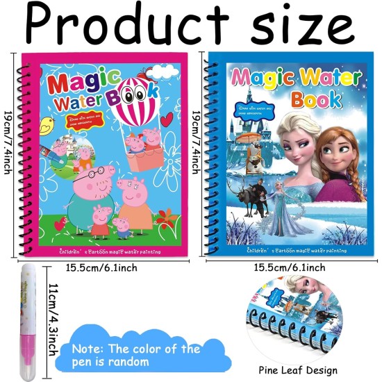 Frozen Water Colouring Books for Children Piglet Magic Colouring Books Colouring Book with Water Pen, Magic Colouring Books for Boys and Girls Drawing Toy Doodle Toy (Ages 3 and Up) Frozen Water Colouring Books for Children Piglet Magic Colouring Books Colouring Book with Water Pen, Magic Colouring Books for Boys and Girls Drawing Toy Doodle Toy (Ages 3 and Up)