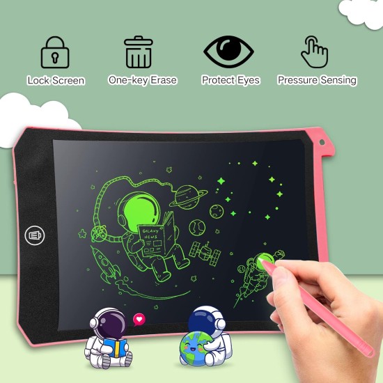 PINKCAT Children's Drawing Tablet, 8.5 Inch Magic Tablet, for Children's Toy 2, 3, 4, 5 Years Old Boys Girls, Erasable Educational Toys for Christmas, New Year, Birthday – Pink PINKCAT Children's Drawing Tablet, 8.5 Inch Magic Tablet, for Children's Toy 2, 3, 4, 5 Years Old Boys Girls, Erasable Educational Toys for Christmas, New Year, Birthday – Pink
