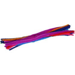 Multi colored velvet pipe cleaner for art crafts