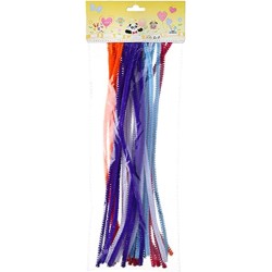 Multi colored velvet pipe cleaner for art crafts