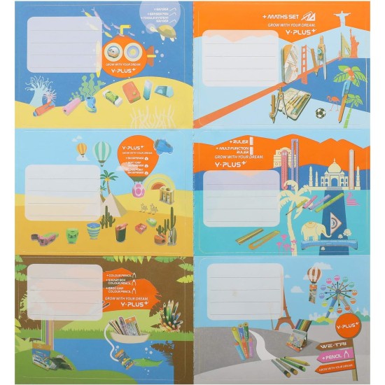 Y Plus Cp150100 Stationery Set, Multi Color - 8 Pieces Y Plus Cp150100 Stationery Set, Multi Color - 8 Pieces
