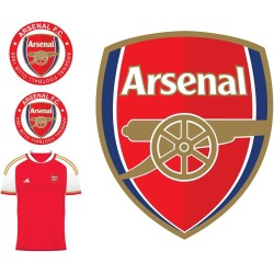 Arsenal Football Club Logo Sticker, 17 Sticker, for Cars, Laptop, Mobile Phone, Playstation, Motorcycle, Luggage, Skateboard, Wall