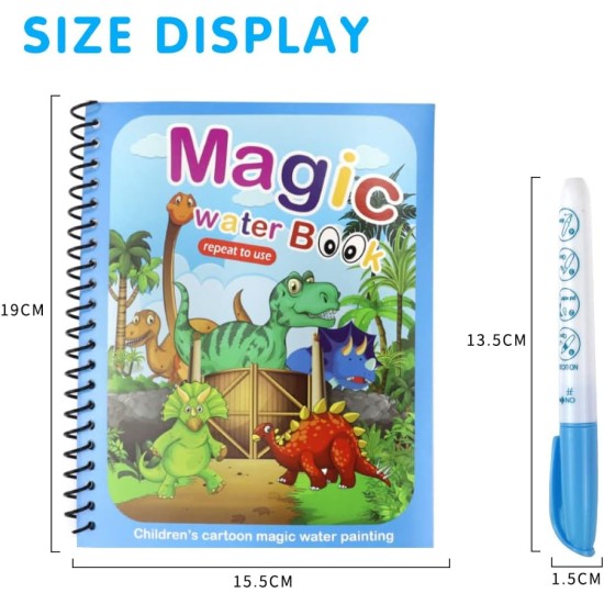 Stickerboy 4 Pack Magic Water Colouring Book Water Paint Books with Pen Reusable Doodle Game Gift for Children Kids Girls Boys - Universe & Dinosaur & Ocean & Robot Stickerboy 4 Pack Magic Water Colouring Book Water Paint Books with Pen Reusable Doodle Game Gift for Children Kids Girls Boys - Universe & Dinosaur & Ocean & Robot