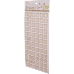 3A 3A-5089-Multi Color5 Plastic English Letter Sticker Set Of 3 Pieces For Kids - Multi Color 2440-12