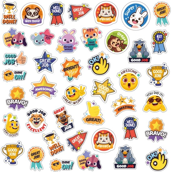 Cheer and Bonus Sticker for Kids Kids Sticker, Education, Training, School Starts, Assorted Shapes School 59 Stickers Teacher Supplies Classroom Cheer and Bonus Sticker for Kids Kids Sticker, Education, Training, School Starts, Assorted Shapes School 59 Stickers Teacher Supplies Classroom