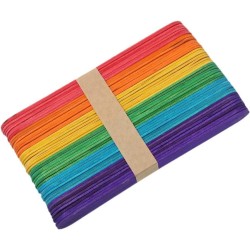 Colored Jumbo Wood Craft Sticks - 50 Pieces