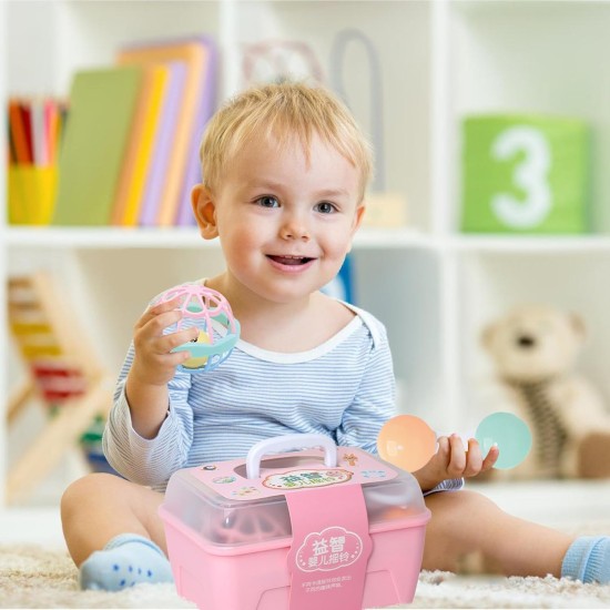 Fantastic-Kids-Toys 13 Piece Silicone Baby Rattle and Teethers Box (Pink) Fantastic-Kids-Toys 13 Piece Silicone Baby Rattle and Teethers Box (Pink)