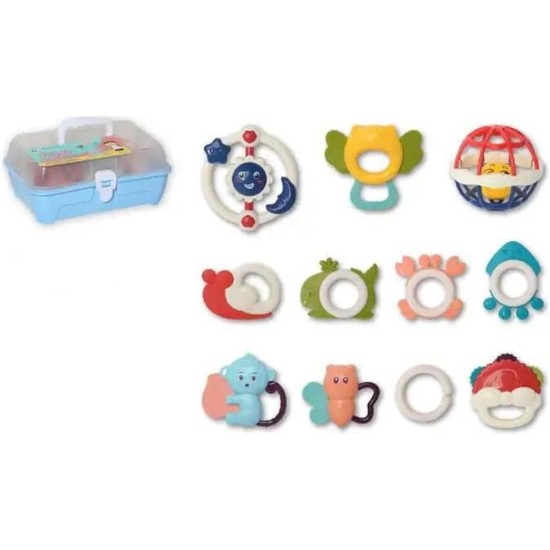 Fantastic-Kids-Toys Baby Toy Box, Soft Rubber Ball and Rattle (Pack of 11) Box (Blue) by Fantastic-Kids-Toys Fantastic-Kids-Toys Baby Toy Box, Soft Rubber Ball and Rattle (Pack of 11) Box (Blue) by Fantastic-Kids-Toys