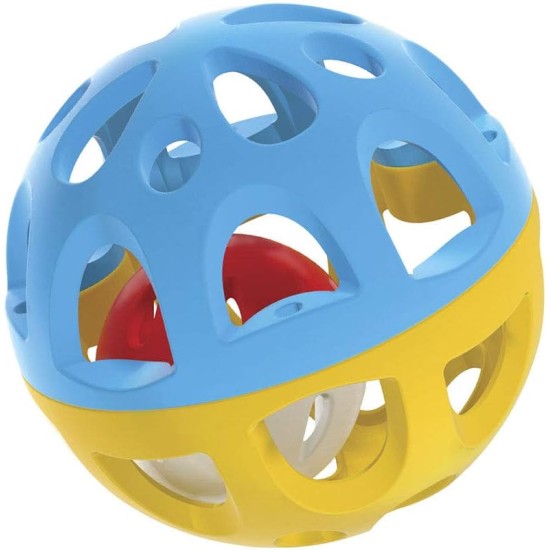 Hamleys winfun colorful natural rubber shake and grab ball, infant & pre-school toy, baby rattle for kids above 3 months Hamleys winfun colorful natural rubber shake and grab ball, infant & pre-school toy, baby rattle for kids above 3 months