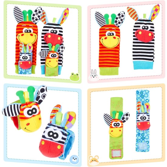 Pizoos Baby Rattle Socks Sensory Toys & Playmate for Babies, Early Development & Activity Toy Baby Wrist and Ankle Rattles 4PCS for Newborn Boy Girl 0-12 Months (Red Donkey Set) Pizoos Baby Rattle Socks Sensory Toys & Playmate for Babies, Early Development & Activity Toy Baby Wrist and Ankle Rattles 4PCS for Newborn Boy Girl 0-12 Months (Red Donkey Set)
