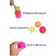 Textured Multi Ball Set - 6 Pack Sensory Squeeze Ball for Exploration and Engagement Color Recognition for Ages 6 Months and up Kids Toddlers