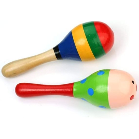 Wooden Maracas Sand Hammer Baby Music Rattles Shaker Early Education Instrument Toy for Babies Kids Children(Random Color Pattern)2pcs Wooden Maracas Sand Hammer Baby Music Rattles Shaker Early Education Instrument Toy for Babies Kids Children(Random Color Pattern)2pcs