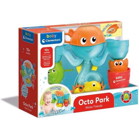 Clementoni 17458 animales octo park-water friends, game, shower baby animal new born floating bath toy for kids 10 months, multicoloured Clementoni 17458 animales octo park-water friends, game, shower baby animal new born floating bath toy for kids 10 months, multicoloured