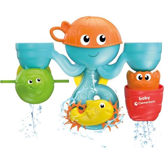 Clementoni 17458 animales octo park-water friends, game, shower baby animal new born floating bath toy for kids 10 months, multicoloured Clementoni 17458 animales octo park-water friends, game, shower baby animal new born floating bath toy for kids 10 months, multicoloured