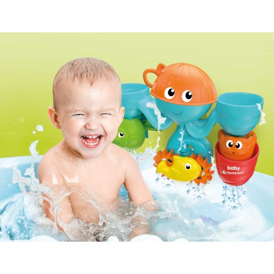 Clementoni 17458 animales octo park-water friends, game, shower baby animal new born floating bath toy for kids 10 months, multicoloured Clementoni 17458 animales octo park-water friends, game, shower baby animal new born floating bath toy for kids 10 months, multicoloured