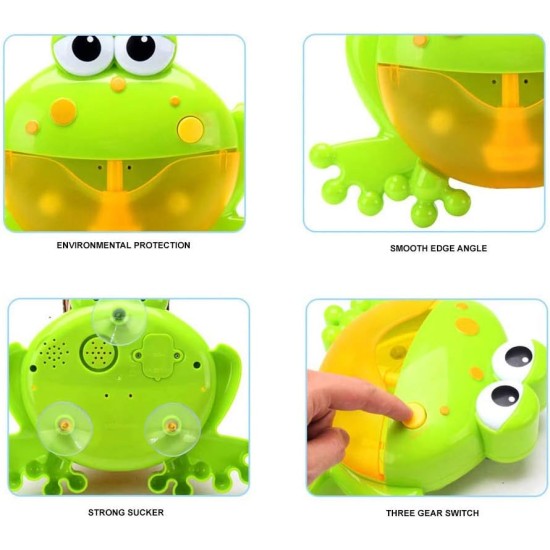 Frog Bubble Maker for Bath, Foam Blower Bubbling Making Machine, Nursery Rhyme Musical Bathtub Toy for Baby Kids Happy Tub Time Frog Bubble Maker for Bath, Foam Blower Bubbling Making Machine, Nursery Rhyme Musical Bathtub Toy for Baby Kids Happy Tub Time