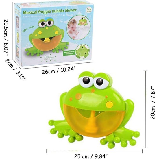 Frog Bubble Maker for Bath, Foam Blower Bubbling Making Machine, Nursery Rhyme Musical Bathtub Toy for Baby Kids Happy Tub Time Frog Bubble Maker for Bath, Foam Blower Bubbling Making Machine, Nursery Rhyme Musical Bathtub Toy for Baby Kids Happy Tub Time