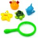 Generic Baby Toys - Cochh PVC Squeaking - Baby Toy 4 Piece + Fishing Net