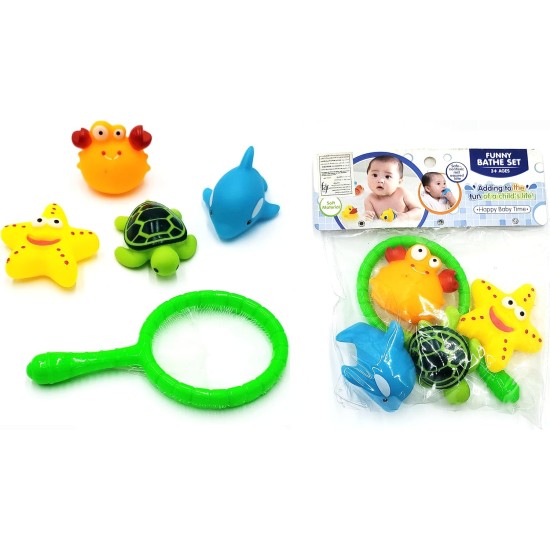 Generic Baby Toys - Cochh PVC Squeaking - Baby Toy 4 Piece + Fishing Net Generic Baby Toys - Cochh PVC Squeaking - Baby Toy 4 Piece + Fishing Net