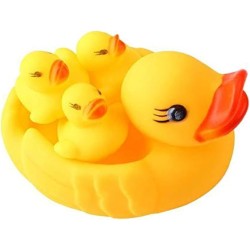 Other Mummy And Baby Rubber Race Cute Ducks Family Squeaky Bath Toys
