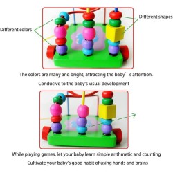 Baby Toy Counting Bead Educational Toys Abacus Maze Roller Coaster Wooden Baby Toy