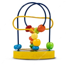Baybee Wooden Beads Maze Roller Coaster Puzzle Game Kids Toys, Wooden Toy with Shapes Color Recognition Rolling Beads, Abacus Learning Activity Center Educational Baby Toy Puzzle for Kids 3+Years