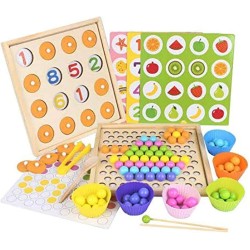 Chopsticks Clips Beads Memory Matching Chess Early Educational Toys Sorting Classification Game for Kids Children