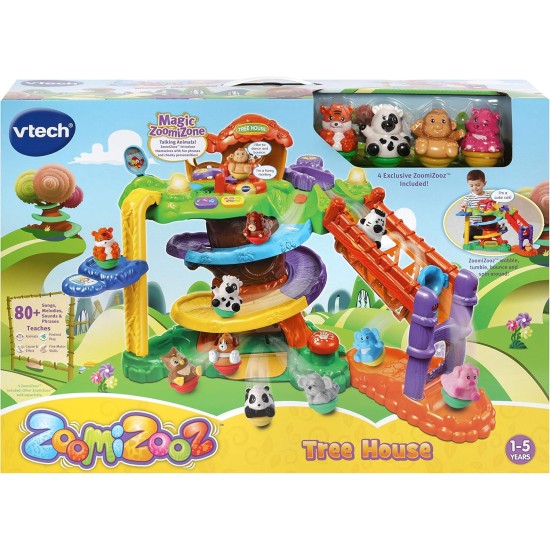 VTech ZoomiZoos Tree House Interactive Farm Animal Baby Play Set, Educational Zoo & Farm Toys, Multicolor, S, 510903 VTech ZoomiZoos Tree House Interactive Farm Animal Baby Play Set, Educational Zoo & Farm Toys, Multicolor, S, 510903