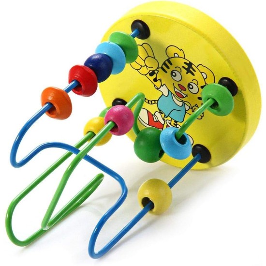 Generic 1 Piece Mini Colorful Educational Game Baby Wooden Toy Around Beads Wire Maze Generic 1 Piece Mini Colorful Educational Game Baby Wooden Toy Around Beads Wire Maze