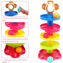 Jiada Swirl Ball Ramp Educational Toy Puzzle Rolling Ball | ABS Material Non Toxic