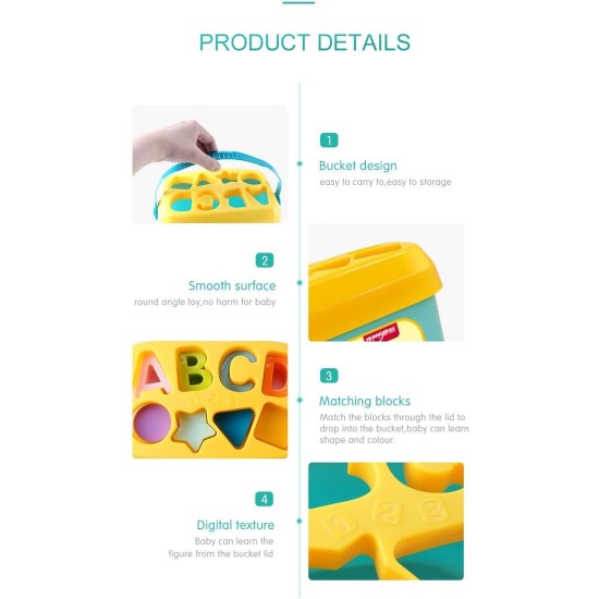 MRUD Baby Plastic First's Block Shapes&Sorter,16 Blocks,ABCD Blocks with Basket,Toys for 6 Months to 2 Yrs Old Kids for Boys&Girls,Multicolor MRUD Baby Plastic First's Block Shapes&Sorter,16 Blocks,ABCD Blocks with Basket,Toys for 6 Months to 2 Yrs Old Kids for Boys&Girls,Multicolor