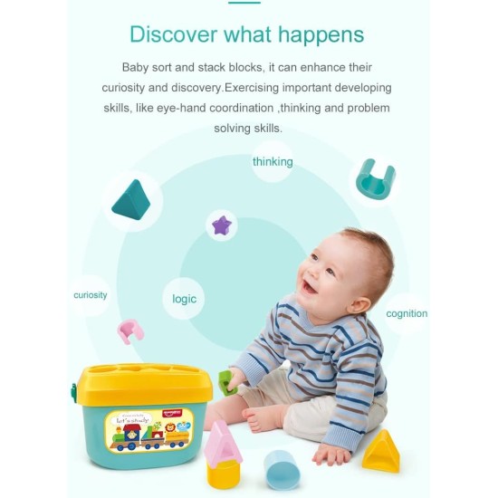 MRUD Baby Plastic First's Block Shapes&Sorter,16 Blocks,ABCD Blocks with Basket,Toys for 6 Months to 2 Yrs Old Kids for Boys&Girls,Multicolor MRUD Baby Plastic First's Block Shapes&Sorter,16 Blocks,ABCD Blocks with Basket,Toys for 6 Months to 2 Yrs Old Kids for Boys&Girls,Multicolor