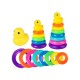Montessori Toys Colorful Stacking Rings for Infants and Toddlers - Sensory Toys Set with Multiple Colors - Educational Toys for Baby (Smile)