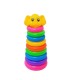 Montessori Toys Colorful Stacking Rings for Infants and Toddlers - Sensory Toys Set with Multiple Colors - Educational Toys for Baby (Smile)