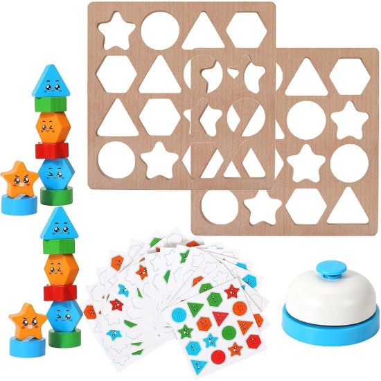 Cartoon Wood Geometric Shape Matching Blocks Cognitive Developmental Colors for Girls Boys Cartoon Wood Geometric Shape Matching Blocks Cognitive Developmental Colors for Girls Boys