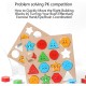 Cartoon Wood Geometric Shape Matching Blocks Cognitive Developmental Colors for Girls Boys Cartoon Wood Geometric Shape Matching Blocks Cognitive Developmental Colors for Girls Boys