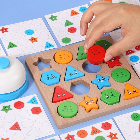 Cartoon Wood Geometric Shape Matching Blocks Cognitive Developmental Colors for Girls Boys Cartoon Wood Geometric Shape Matching Blocks Cognitive Developmental Colors for Girls Boys
