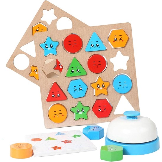 Cartoon Wood Geometric Shape Matching Blocks Cognitive Developmental Colors for Girls Boys Cartoon Wood Geometric Shape Matching Blocks Cognitive Developmental Colors for Girls Boys