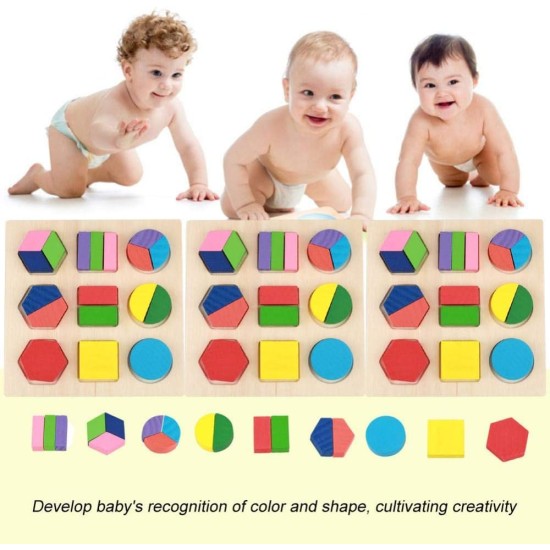 Educational Wooden Puzzles Toy Kids Geometric Shape Block Building Puzzle Game Cognitive Matching Early Learning Tool Set (#1) Educational Wooden Puzzles Toy Kids Geometric Shape Block Building Puzzle Game Cognitive Matching Early Learning Tool Set (#1)