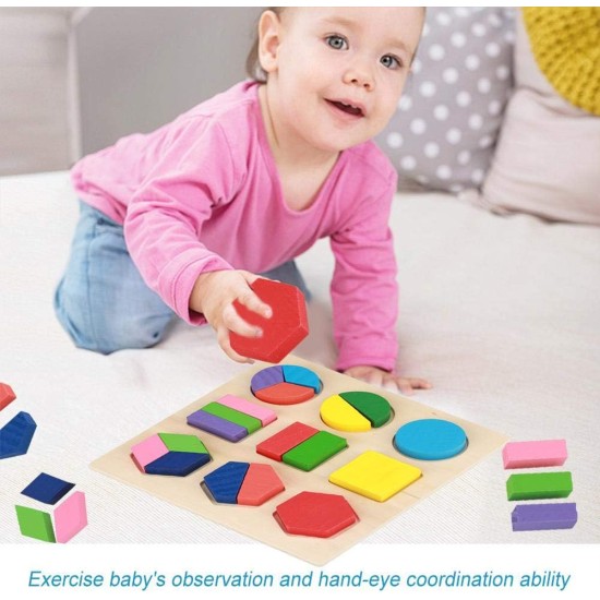 Educational Wooden Puzzles Toy Kids Geometric Shape Block Building Puzzle Game Cognitive Matching Early Learning Tool Set (#1) Educational Wooden Puzzles Toy Kids Geometric Shape Block Building Puzzle Game Cognitive Matching Early Learning Tool Set (#1)