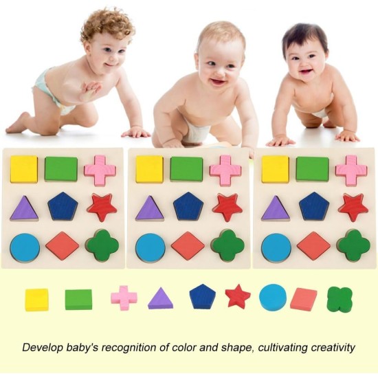 Educational Wooden Puzzles Toy Kids Geometric Shape Block Building Puzzle Game Cognitive Matching Early Learning Tool Set (#1) Educational Wooden Puzzles Toy Kids Geometric Shape Block Building Puzzle Game Cognitive Matching Early Learning Tool Set (#1)