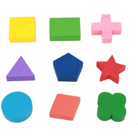 Educational Wooden Puzzles Toy Kids Geometric Shape Block Building Puzzle Game Cognitive Matching Early Learning Tool Set (#1) Educational Wooden Puzzles Toy Kids Geometric Shape Block Building Puzzle Game Cognitive Matching Early Learning Tool Set (#1)