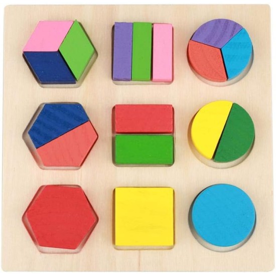 Educational Wooden Puzzles Toy Kids Geometric Shape Block Building Puzzle Game Cognitive Matching Early Learning Tool Set (#1) Educational Wooden Puzzles Toy Kids Geometric Shape Block Building Puzzle Game Cognitive Matching Early Learning Tool Set (#1)