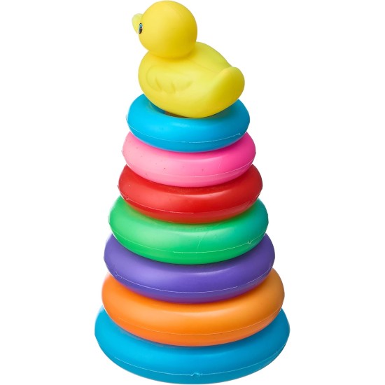 Generic Rainbow rings toy for kids - multicolor