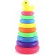 Generic Rock a TOYS Ring Stacking with a Duck Toy Baby Rainbow ring
