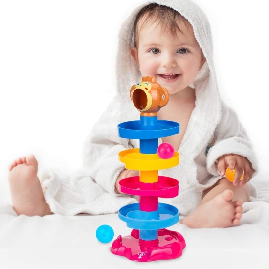 MR Roll Ball Tower for Toddlers, Ball Drop and Roll Swirling Tower Educational Brain Development Toy Activity & Learning Monkey Toys for Kids Best Gift for Children(5 Layer) Set of 1 MR Roll Ball Tower for Toddlers, Ball Drop and Roll Swirling Tower Educational Brain Development Toy Activity & Learning Monkey Toys for Kids Best Gift for Children(5 Layer) Set of 1
