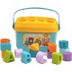 MRUD Baby Plastic First's Block Shapes&Sorter,16 Blocks,ABCD Blocks with Basket,Toys for 6 Months to 2 Yrs Old Kids for Boys&Girls,Multicolor